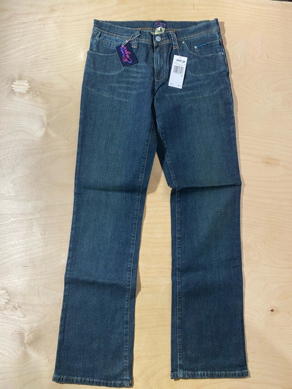 Y2K Lady Enyce Women’s Dark Blue Straight-Leg Jeans 28 (RB)